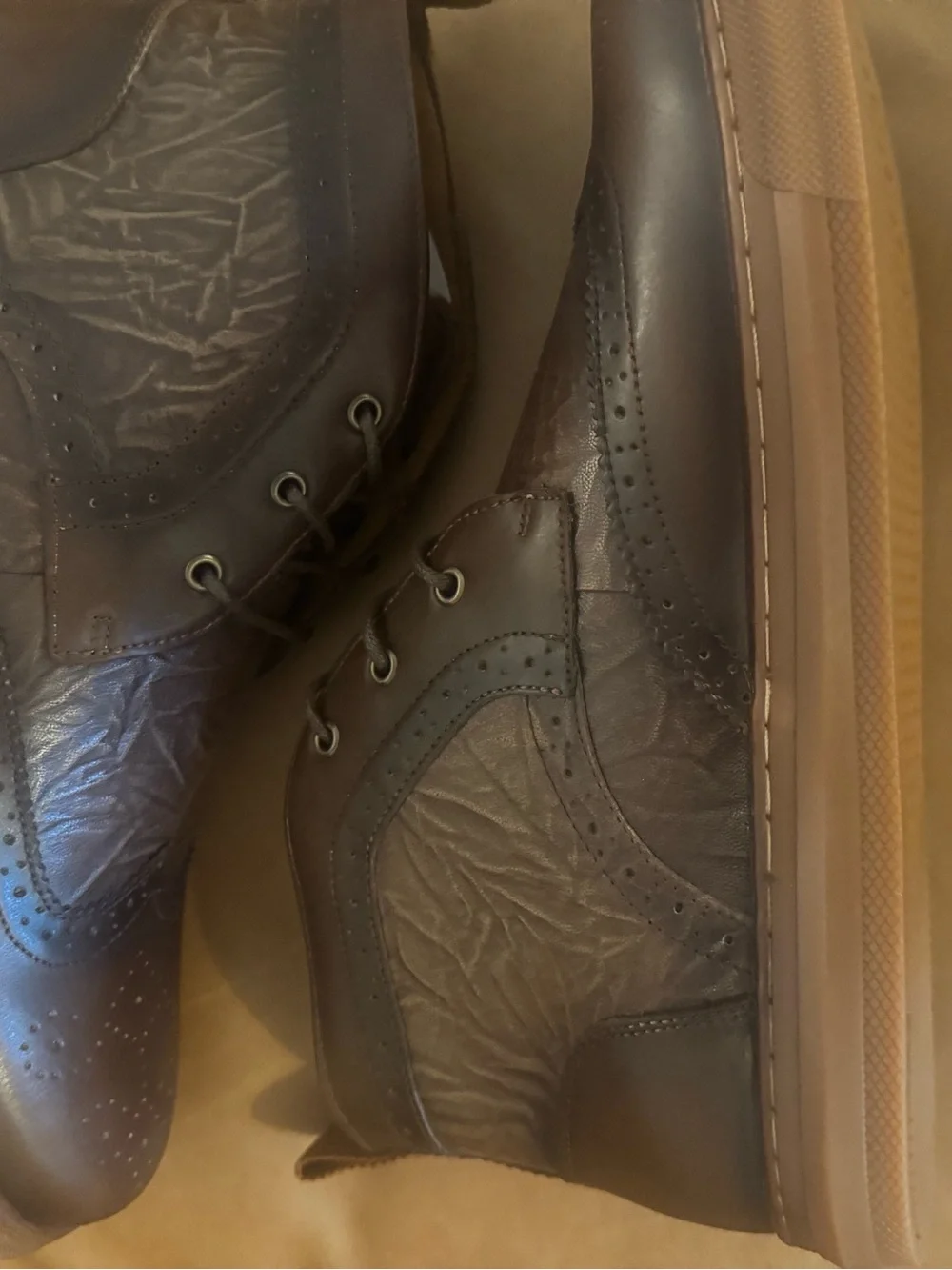 Brown Men’s Leather Arkbird Sneaker Shoes